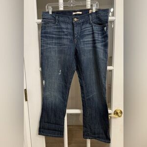 GAP Women's Dark Wash Distressed Vintage Y2K Limited Edition Boot Cut Jeans